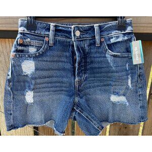 Goldie Blues Womens 5" Cheeky High-Rise Denim Shorts Curvy Fit Comfort Stretch 0